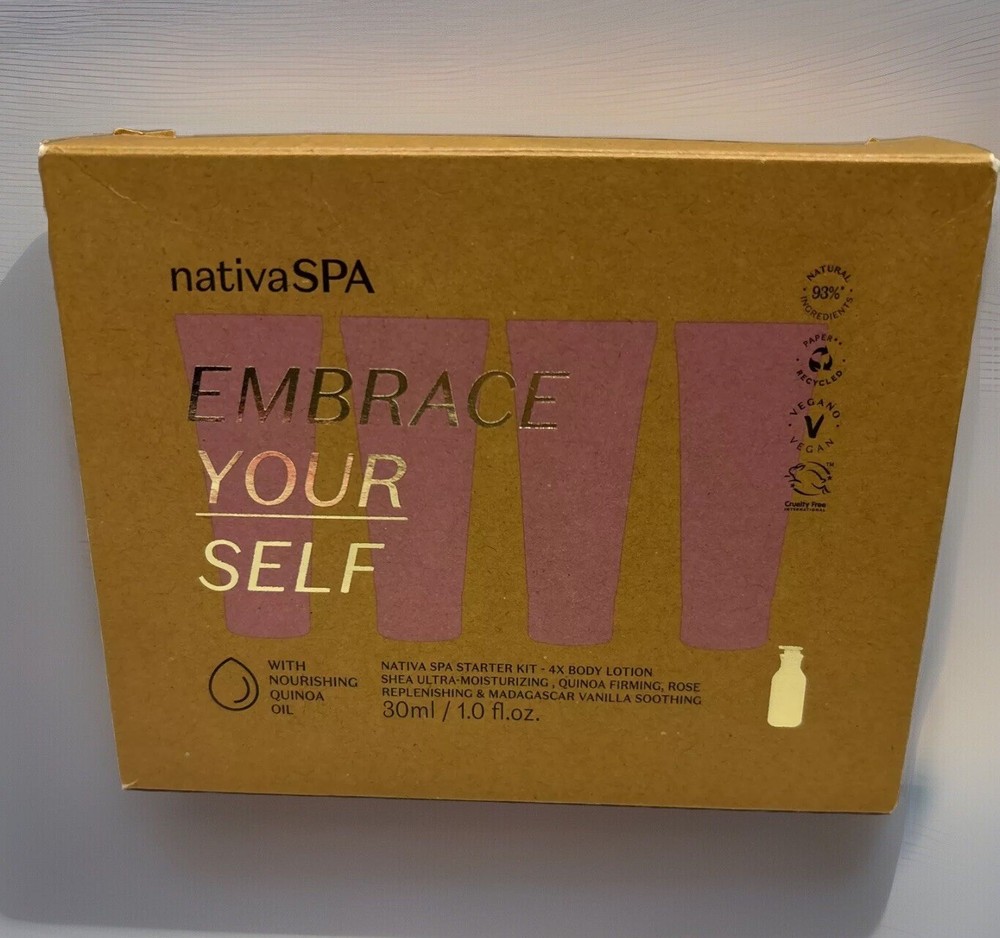 Nativa SPA Starter Kit Body Lotion Quinoa Rose Shea Butter Madagascar Vanilla