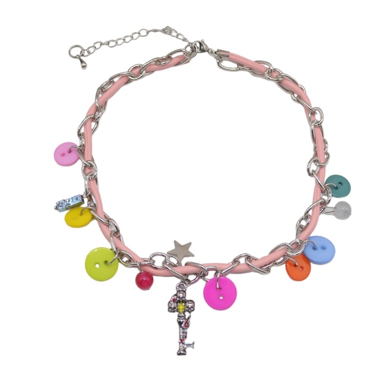 Button Cross Choker Necklace Clavicle Chain Jewelry Valentine Day