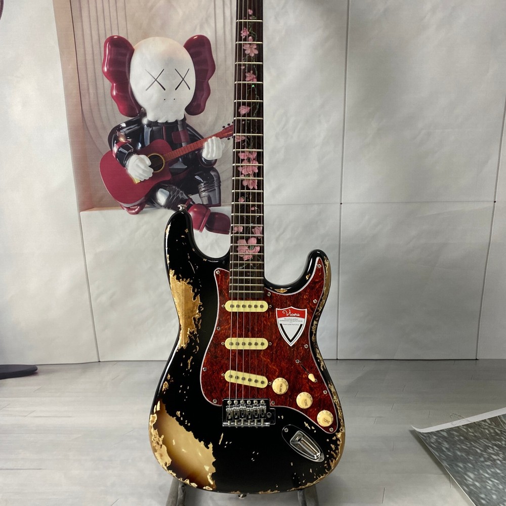 ST electric guitar Vintage aging Flower Fingerboard harded relics US warehouse