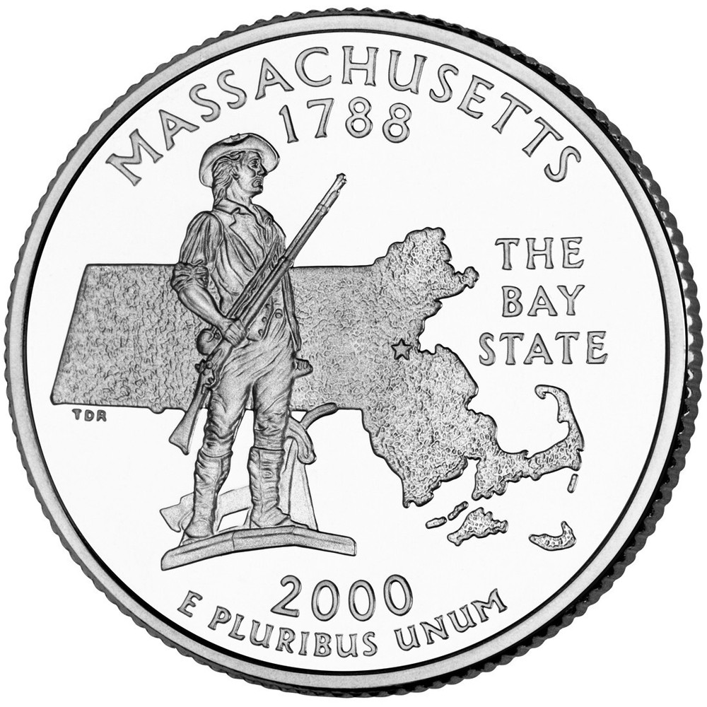 2000-D Massachusetts US State Quarter UNC from US Mint
