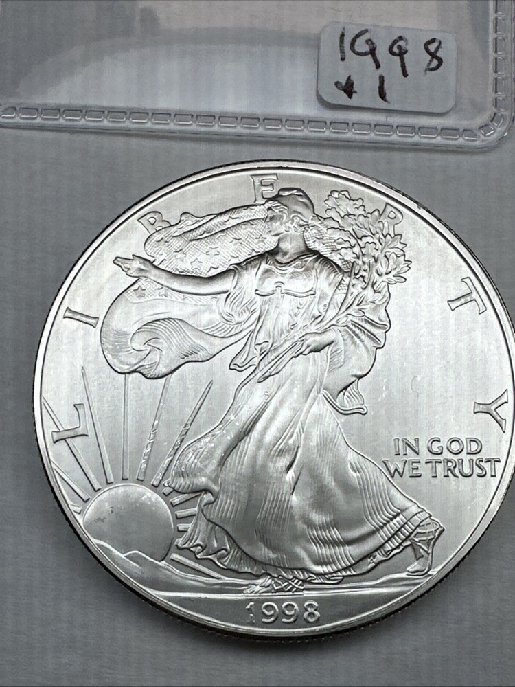 Better Date 1998 American Silver Eagle 1 T Oz .999 Fine Silver Uncirculated BU