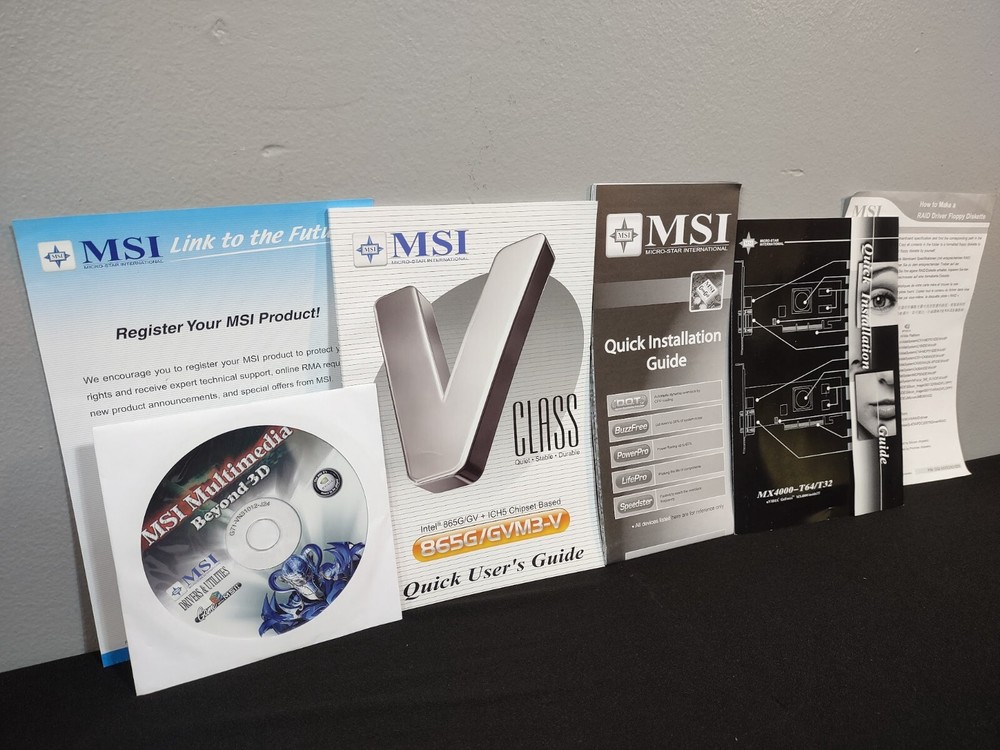 MSI Multimedia Beyond 3D Drivers & Utilities Kit Gaming Software CD Disc W/ Docs