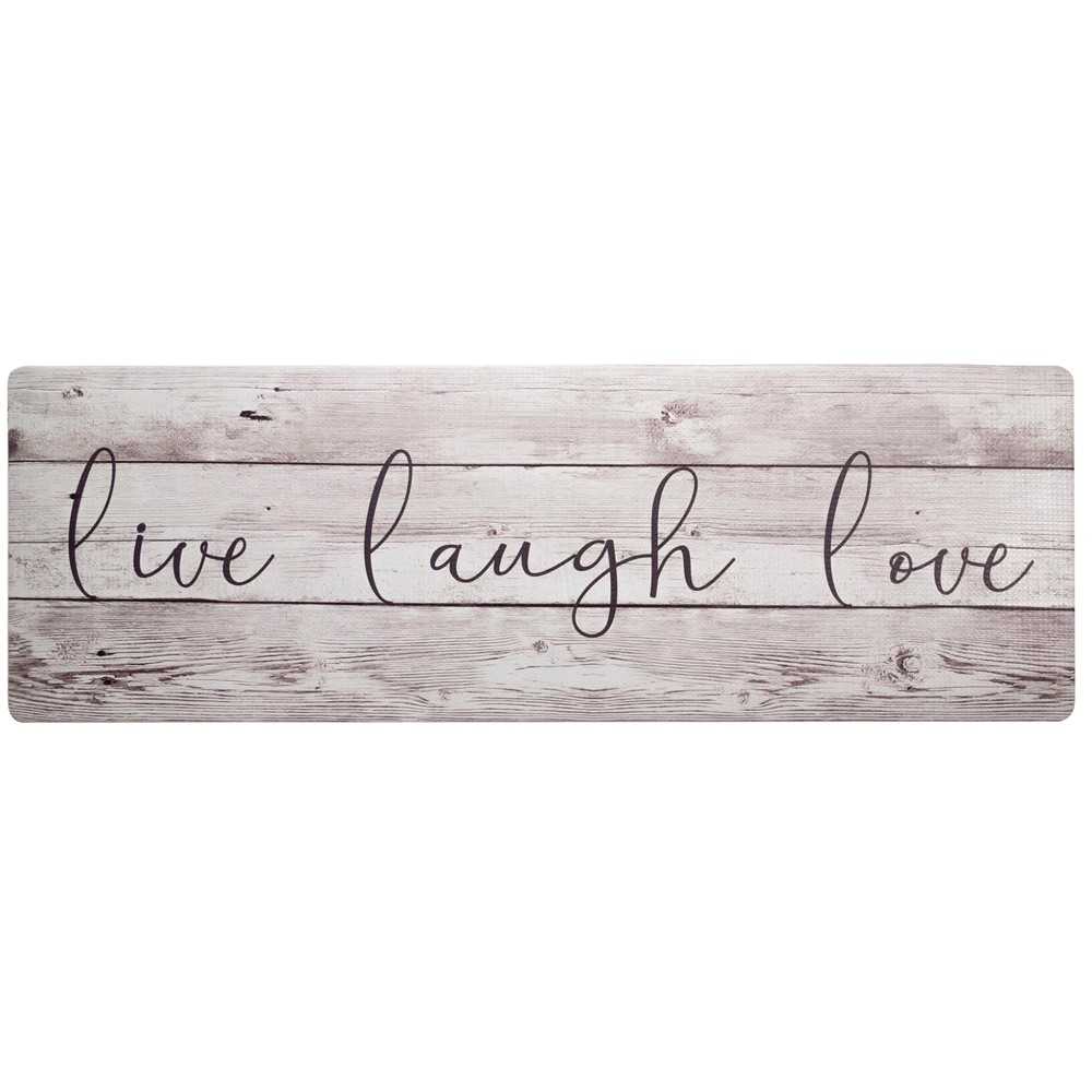 Cozy Living Live Laugh Love Runner Anti-Fatigue Kitchen Mat, Non-Slip Floor M...