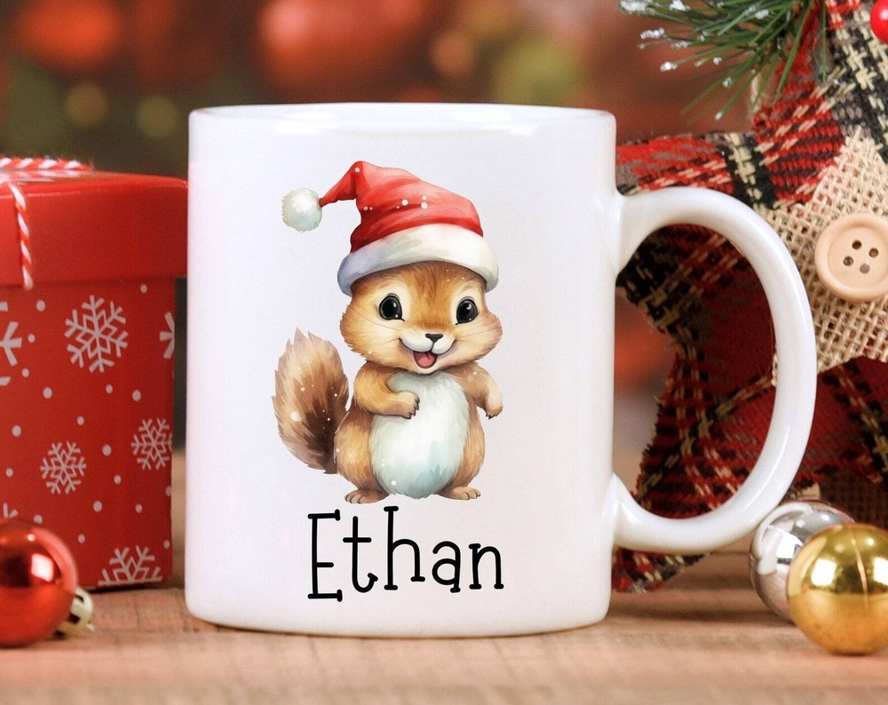 Personalized Christmas Mug For Kids Custom Name Christmas Gifts Custom Hot Choco