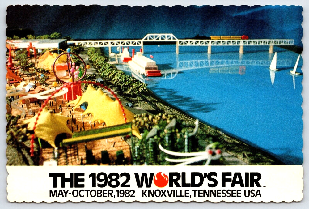 VINTAGE OLD ANTIQUE POSTCARD 1982 WORLDS FAIR KNOXVILLE TENNESSEE USA