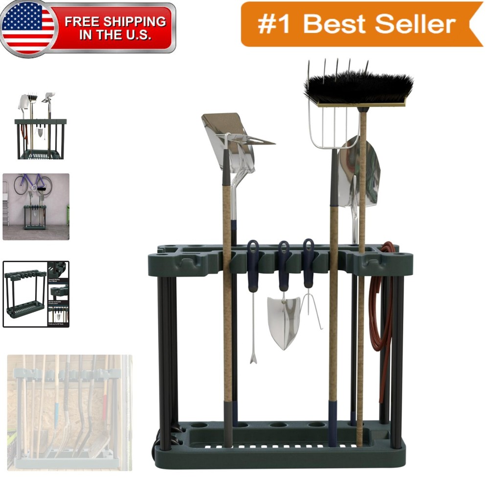 Portable Garden Tool Organizer - Freestanding Rack for Efficient Outdoor Storage