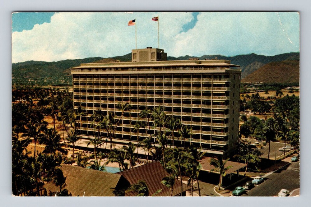 Waikiki HI Hawaii The Kaiulani Antique Vintage Collectible Postcard