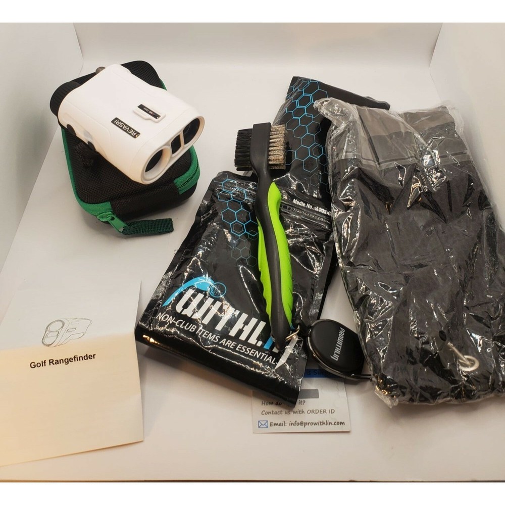Revasri NK-1000 Golf Rangefinder & Withlin Club Cleaner Combo  