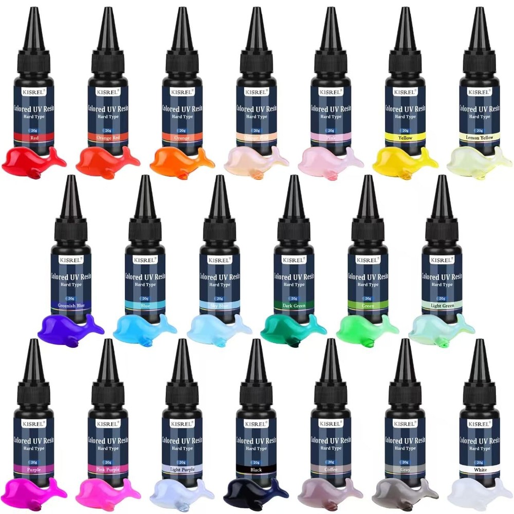 20-Color 400g UV Resin Kit for Jewelry Making & Craft Decor