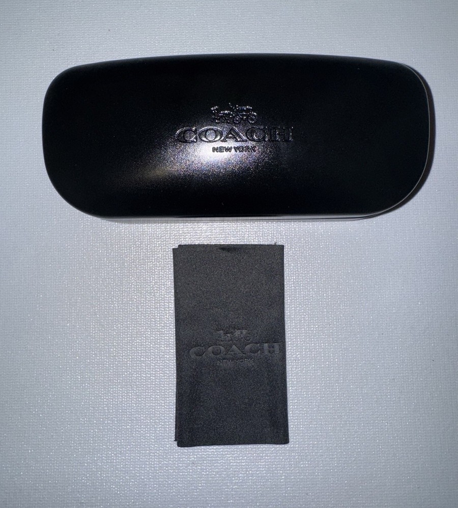 New Coach Black Glasses Case - Fits Optical Glasses - Comes With Cleaning Cloth