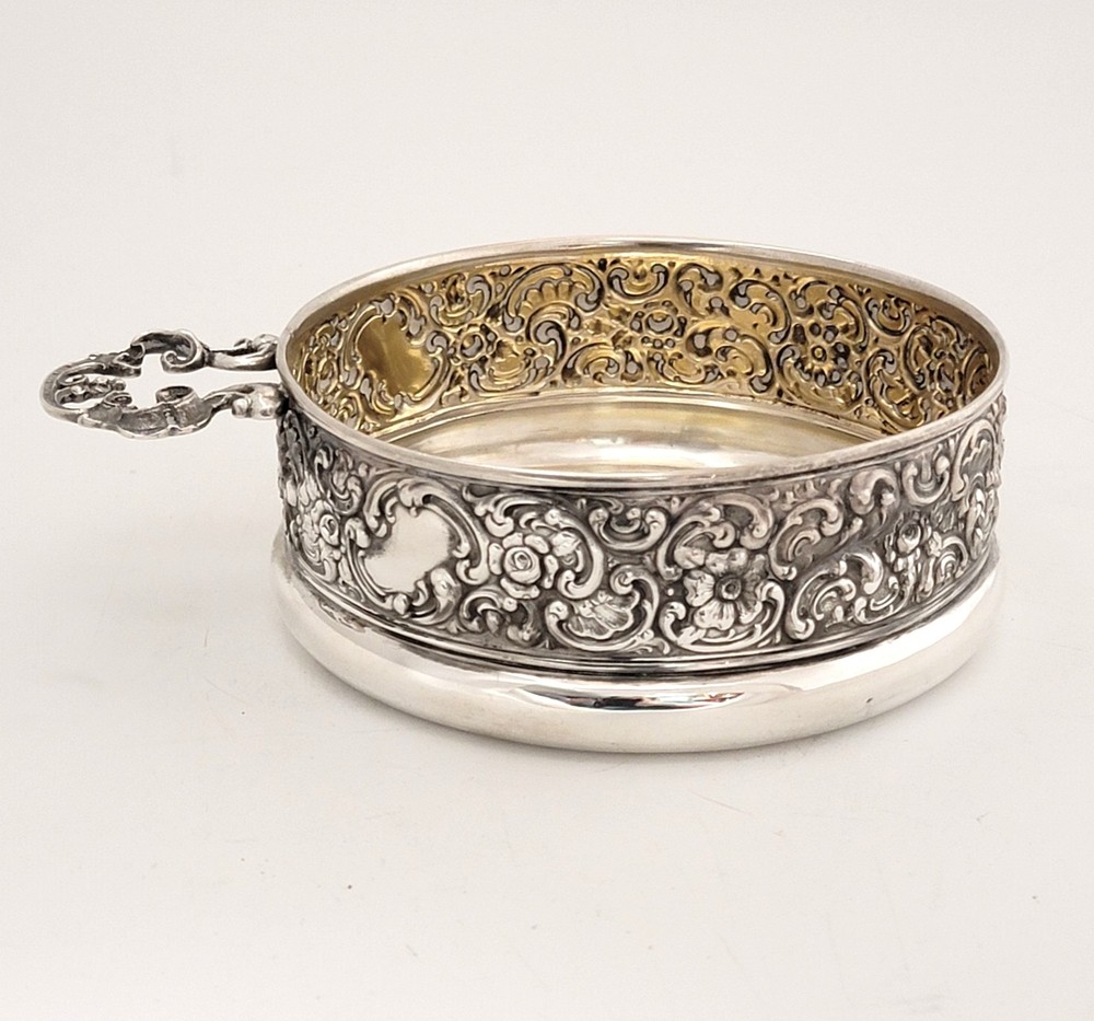 Sterling Silver Repousse Porringer Bowl by Woodside Sterling Co