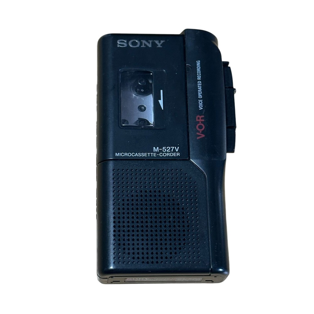 Sony M-527V Microcassette-Corder Black Handheld VOR Voice Cassette Tape Recorder