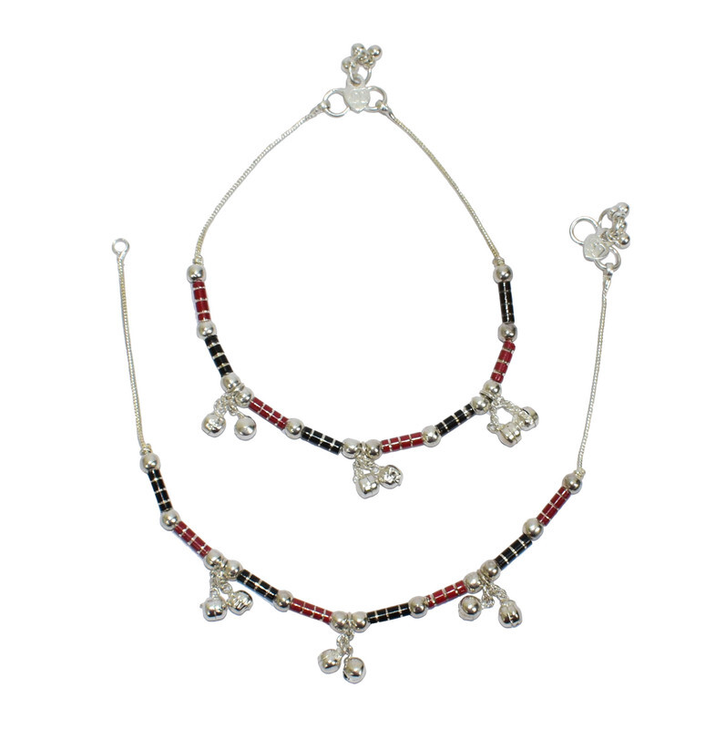 Stylish Women's Round Bead Anklet Payal Chain Beach Foot Jewelry