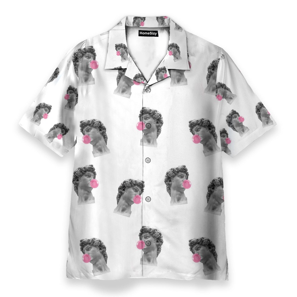 David Michelangelo Bubble Gum   Hawaiian Shirt Beach Shorts