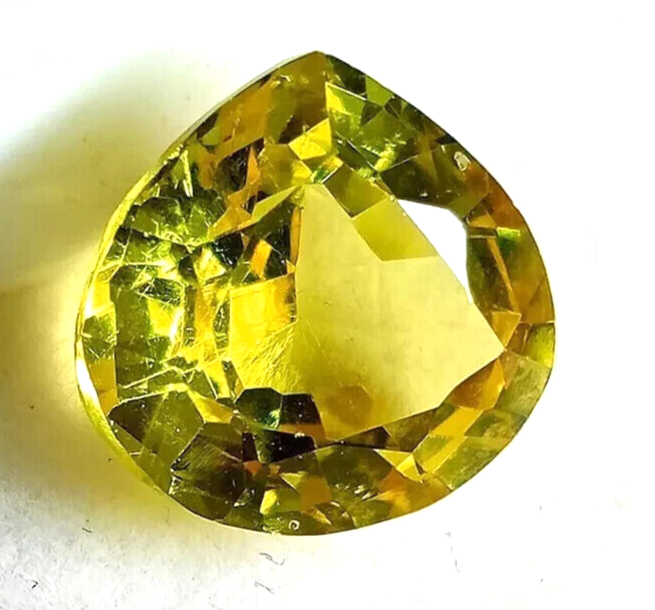 Top Quality Natural Pear Shape 11.53 Ct Yellow Sapphire Certified Loose Gemstone