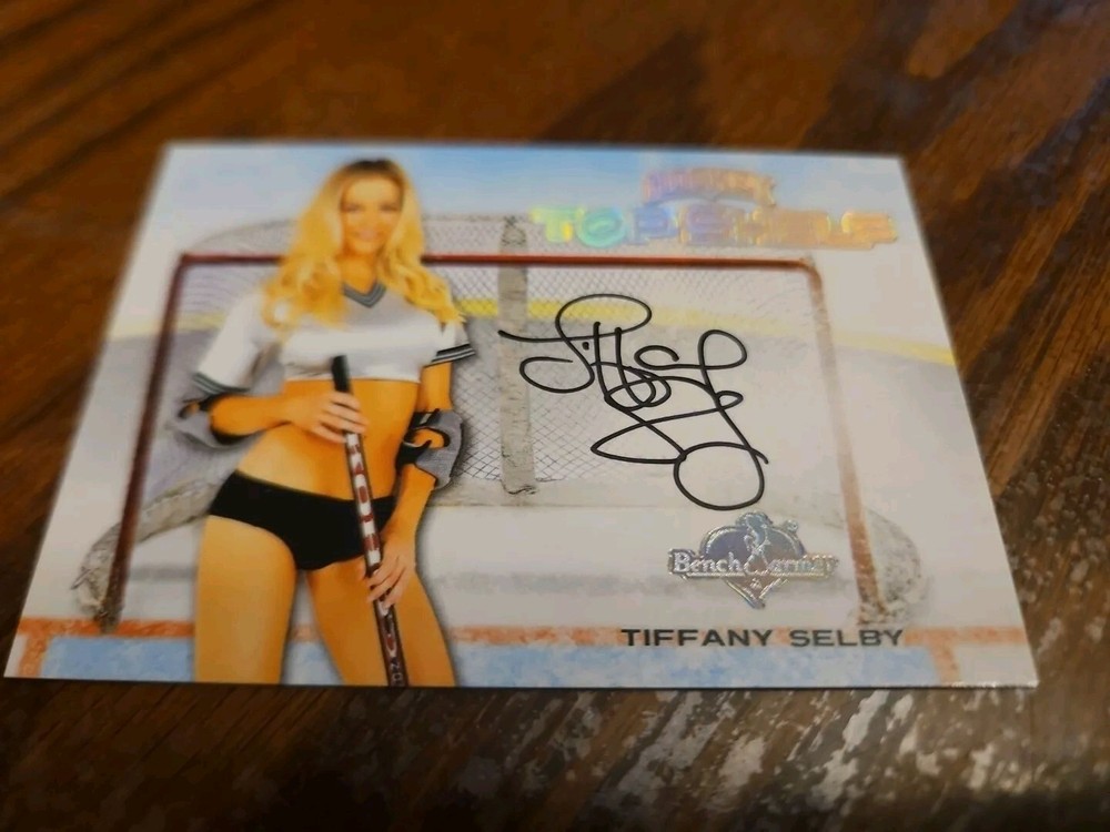 2014 Benchwarmer Hockey Top Shelf Autograph Silver Foil Tiffany Selby 11 Playboy