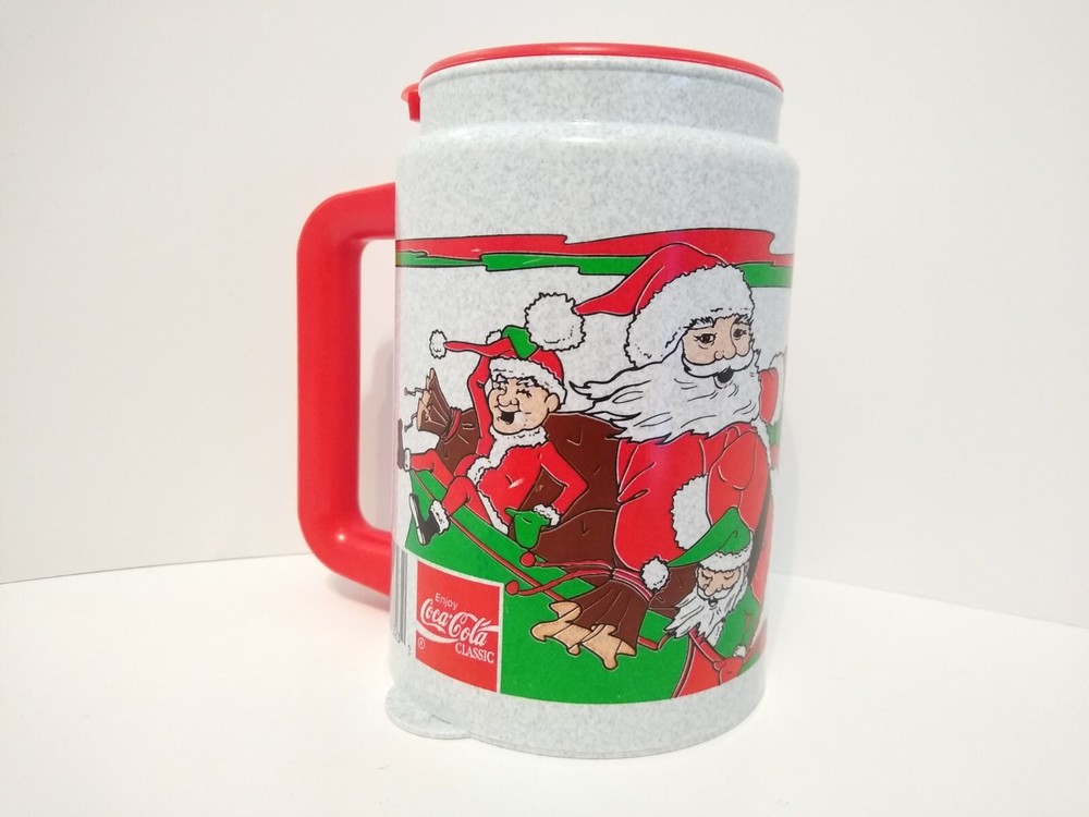 1991 Coca-Cola Santa Reindeer Mug by Whirley Industries - Great Condition