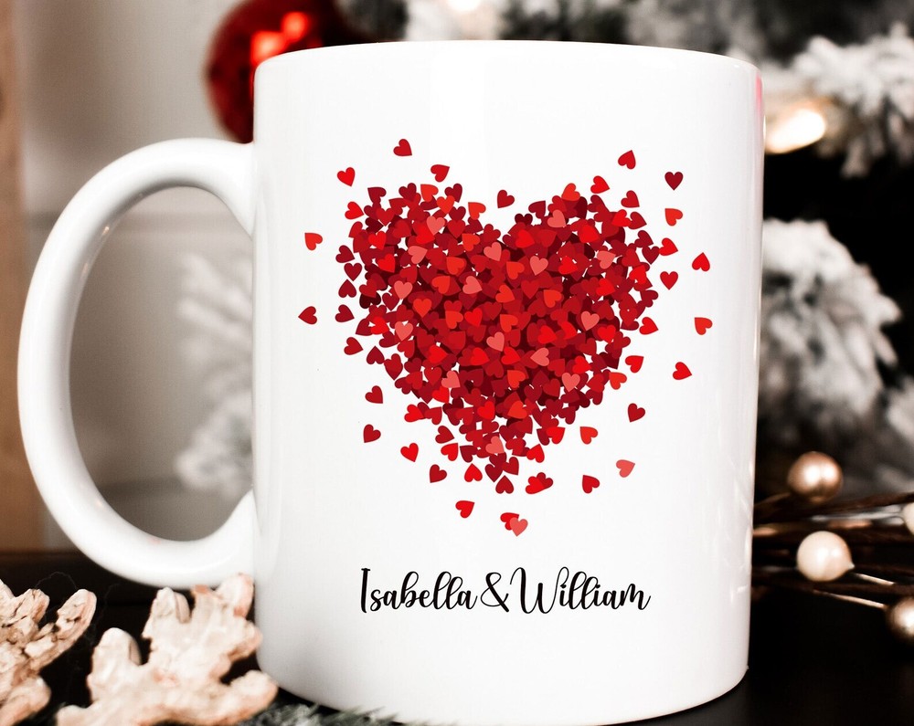 Valentines Day Heart Gift With Name Mug Custom Valentines Day Name Mug Valentine