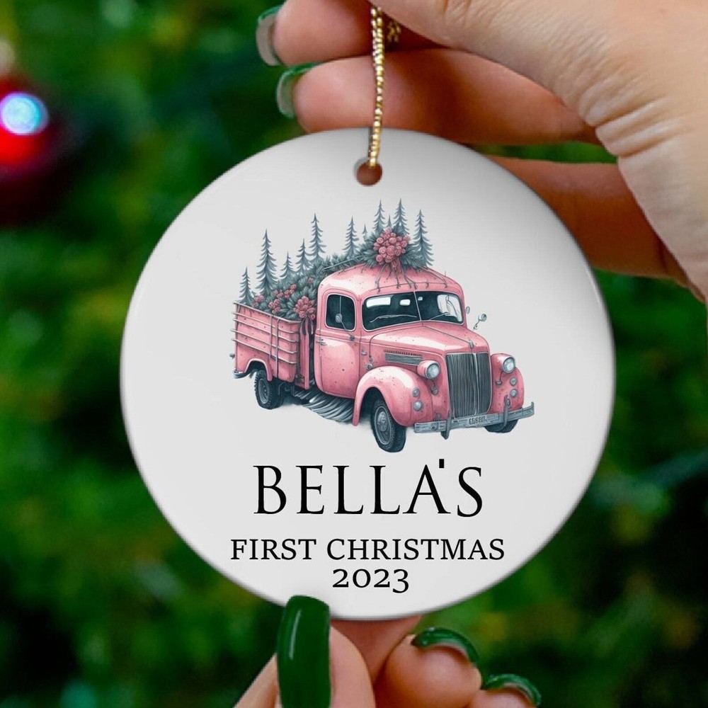 Personalized Baby's First Christmas 2023 Ornament Keepsake Gift