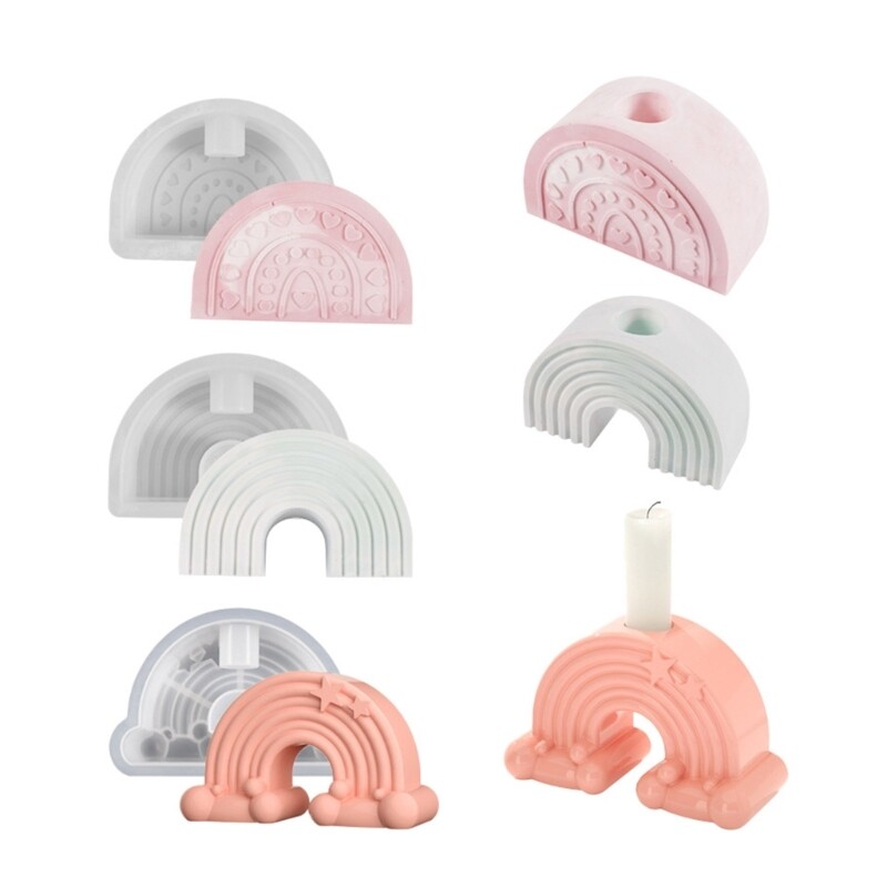 Arched Silicone Epoxy Resin Mold for DIY Candlestick Making