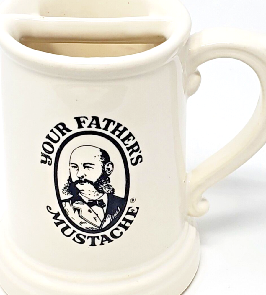 Beer Stein with Mustache Bar - Your Father’s Mustache Mug - Made in USA Vtg READ