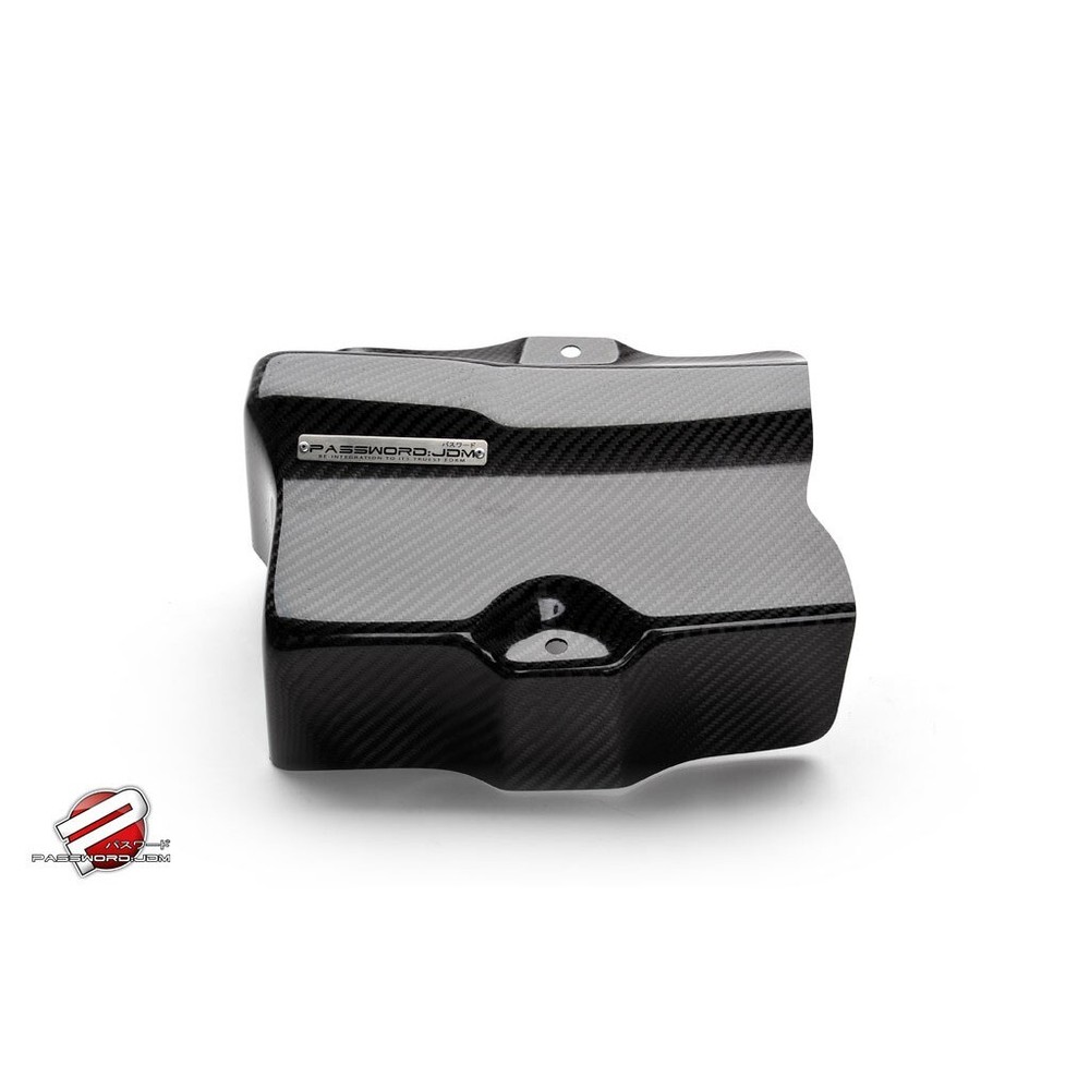 PASSWORD:JDM DRY CARBON FIBER BATTERY COVER 2008-2021 SUBARU WRX / STI-image