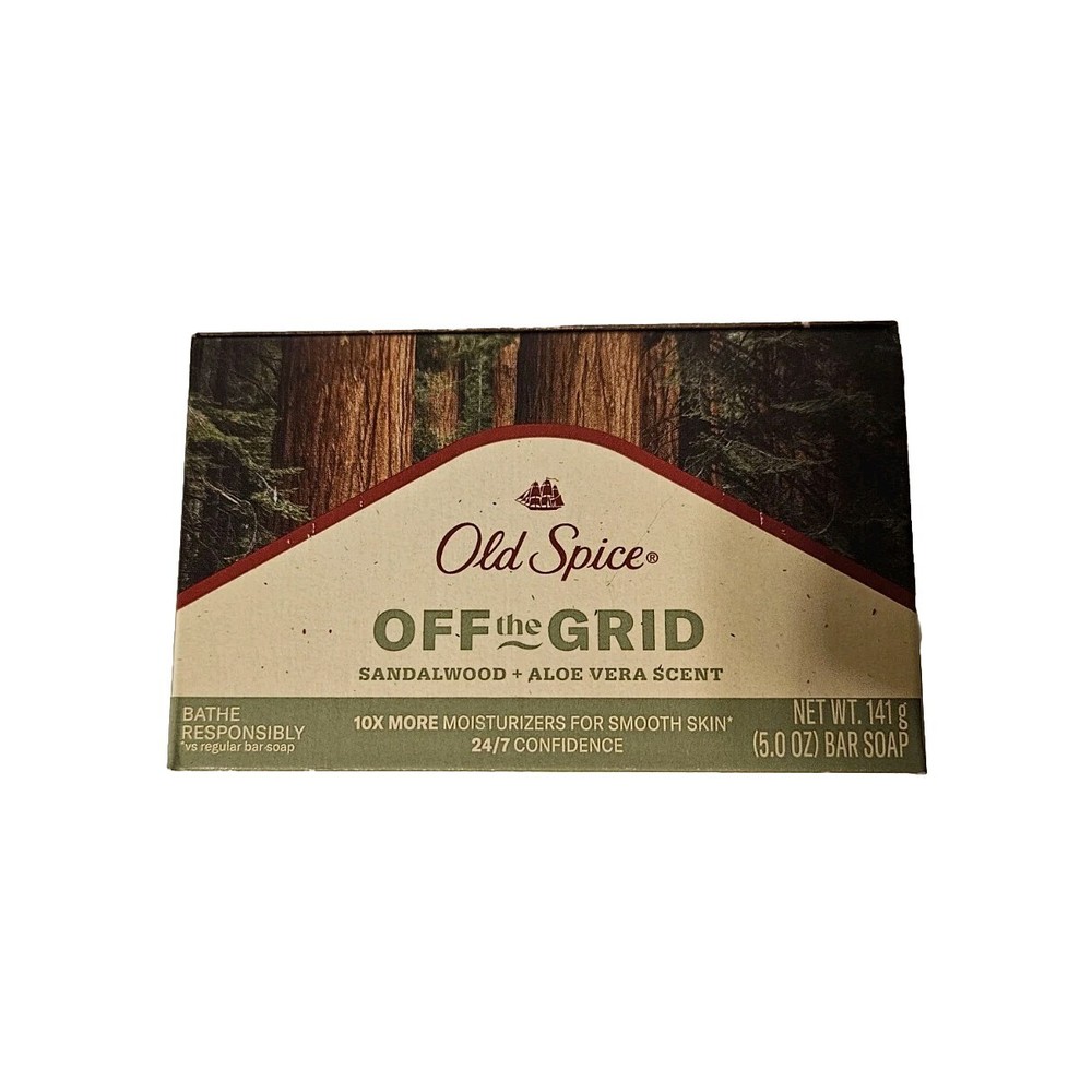 Old Spice Off The Grid Sandalwood Aloe Vera Bar Soap 5 Oz