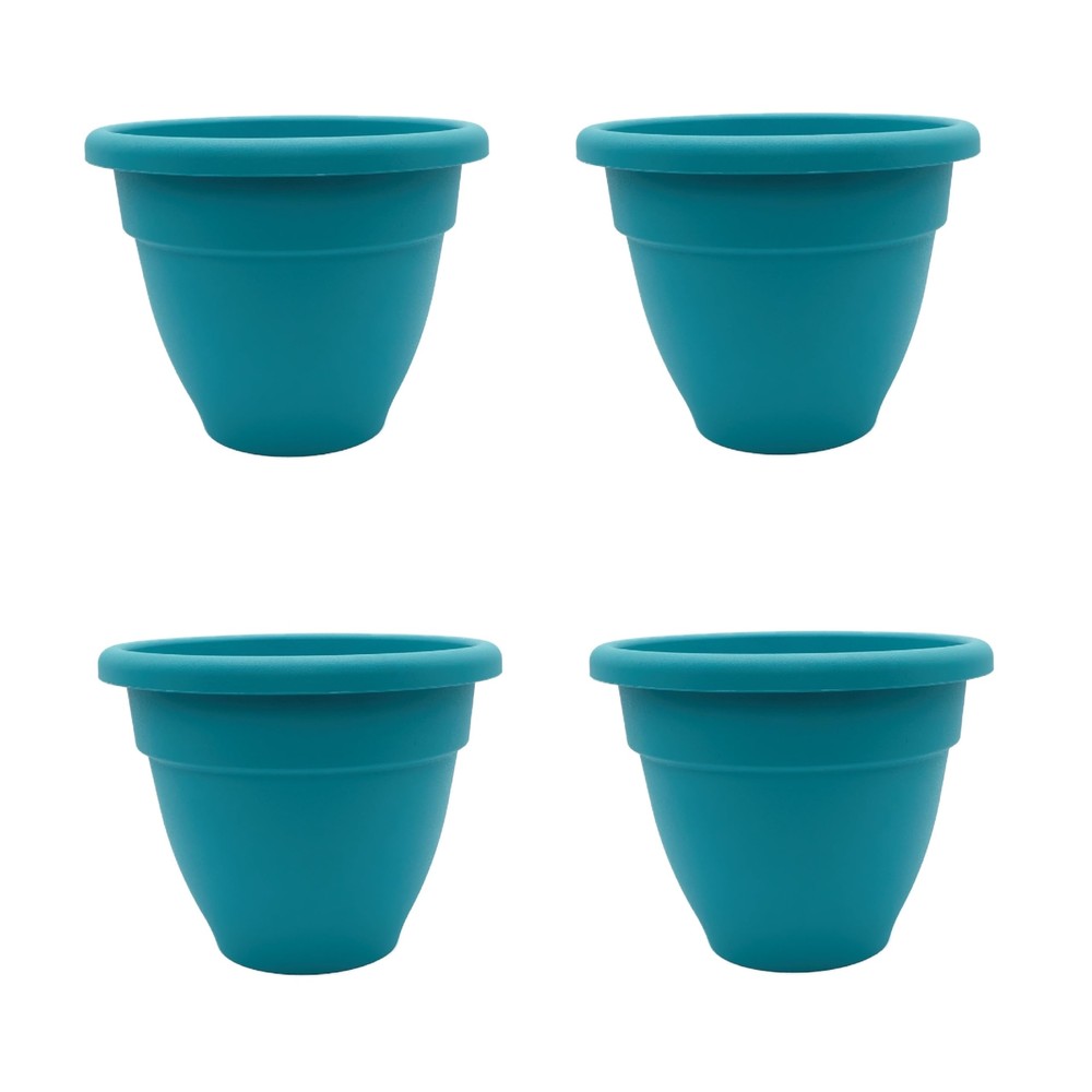 The HC Companies 8 Inch Caribbean Planter - Lightweight Indoor Outdoor Plasti...