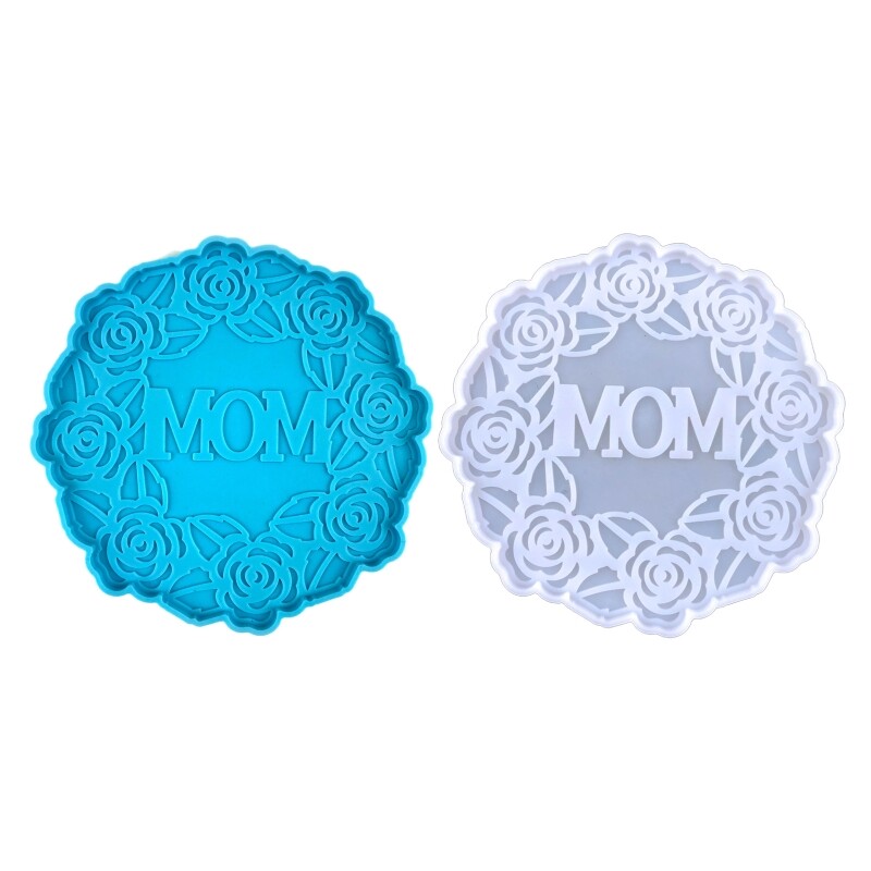 DIY Silicone Mold for Mom Mother Wreath Ornament Crystal Glue Storage Tray