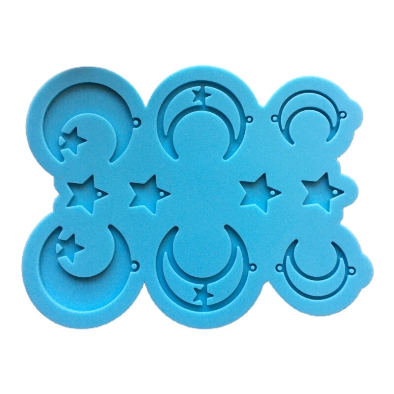 Moon Star DIY Earring Silicone Mold for Crystal Resin Danglers