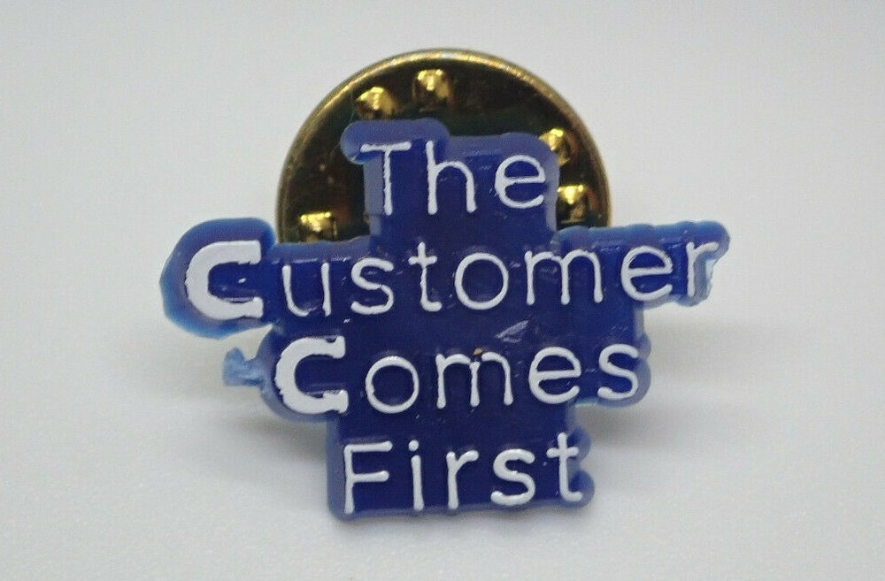 The Customer Comes First Vintage Lapel Pin-image