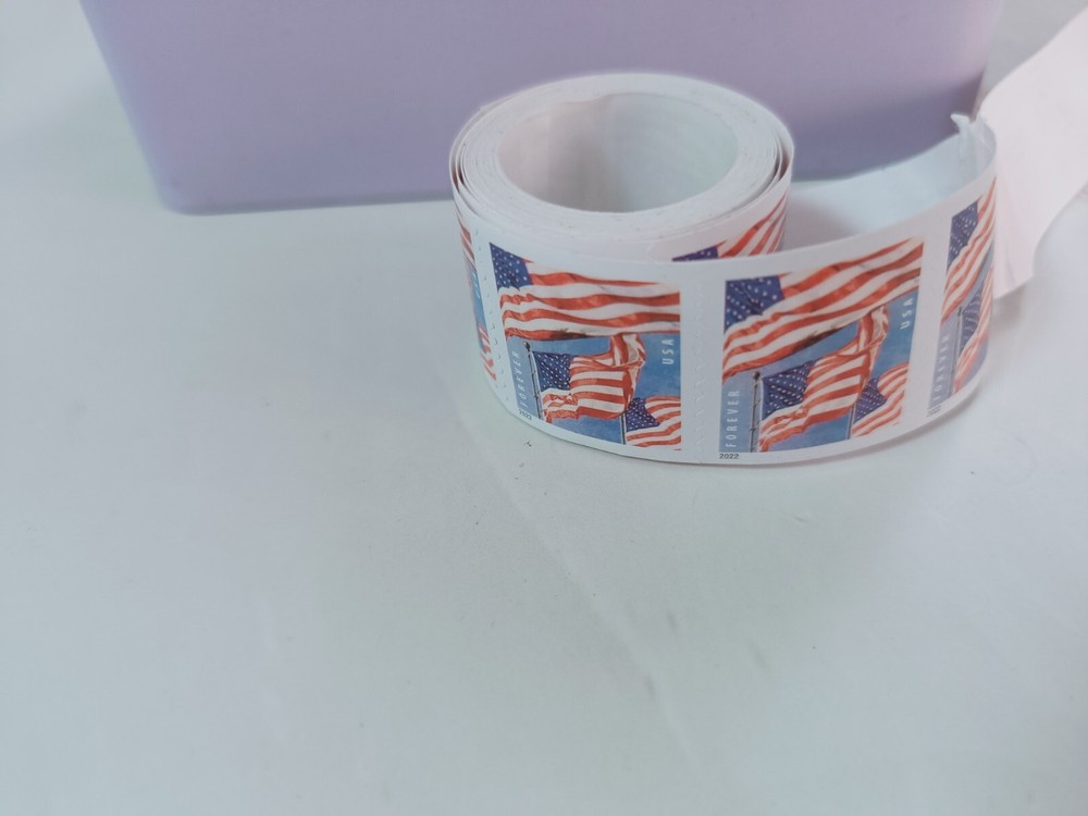 100 USPS First-Class  STAMPS Coil of 100 Flag