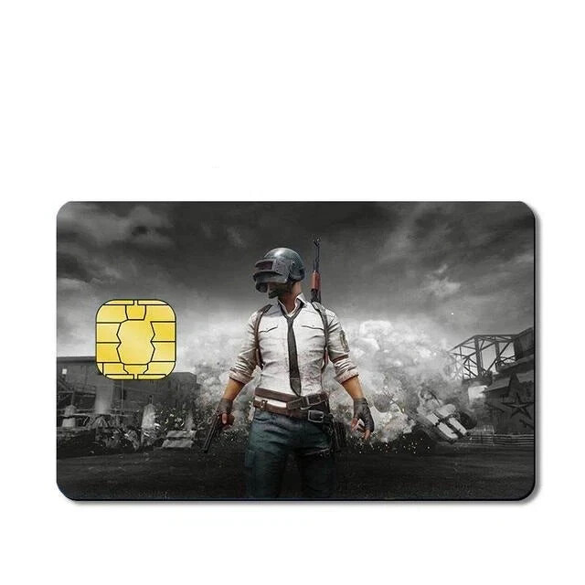 Credit Card Skin Sticker UV PUBG Vinyl Card Cover Pack of 2-image