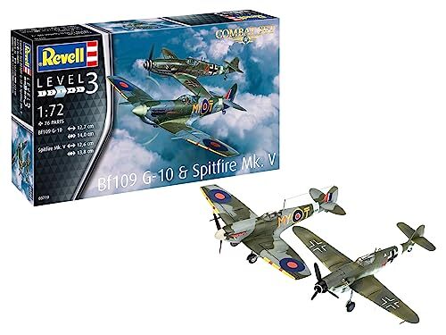 German vs British WWII Aircraft Model Kit 1/72 Messerschmitt