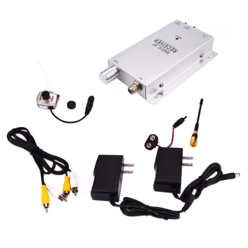 DC12V Wireless Camera Receiver Set Infrared Night Vision Security NTSC System