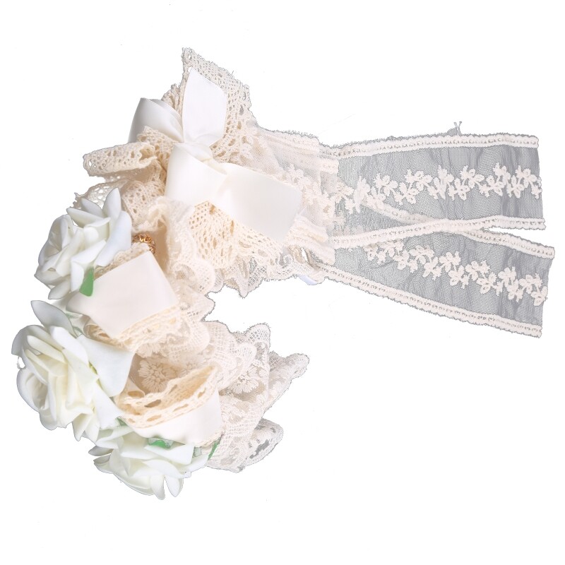 Women Girls Hair Accessories Rose Flower Hair Clips Lace Bowknot Headband