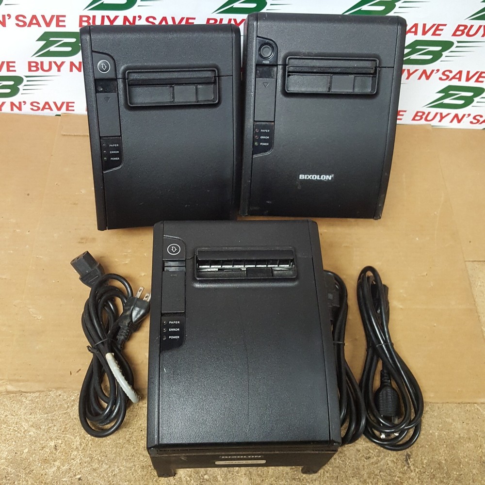Lot of 3 Bixolon SRP-S300 Thermal Receipt Printers with Power Cords Tested Working
