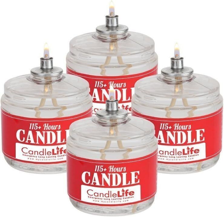 6-PCS CandleLife Emergency Survival Candle 115 Hours Long Lasting Burning Time