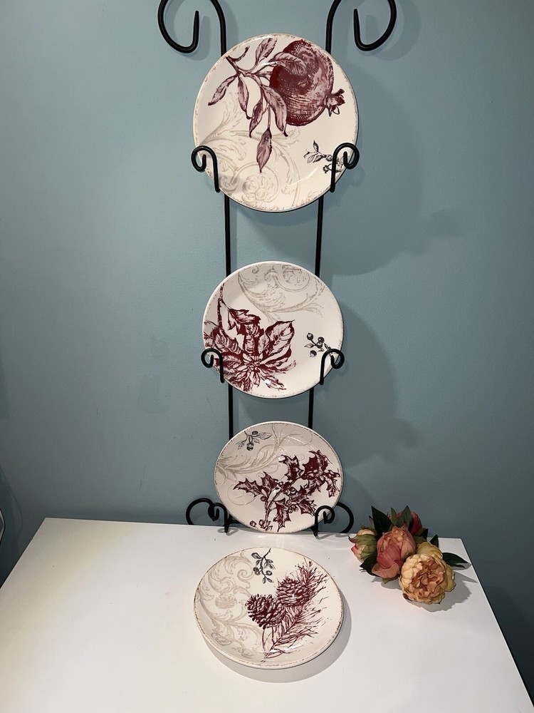 Williams Sonoma Winter Jolie Salad/Dessert Plates Set of 4