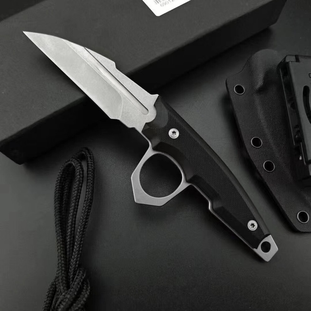Tactical Fixed Blade Pocket Knife Outdoor G10 Handle Kydex Sheath Camping Tools