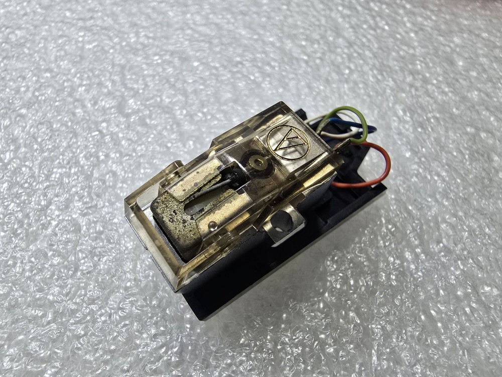 Audio Technica AT14E Cartridge with Original Stylus & Headshell - Tested & Working