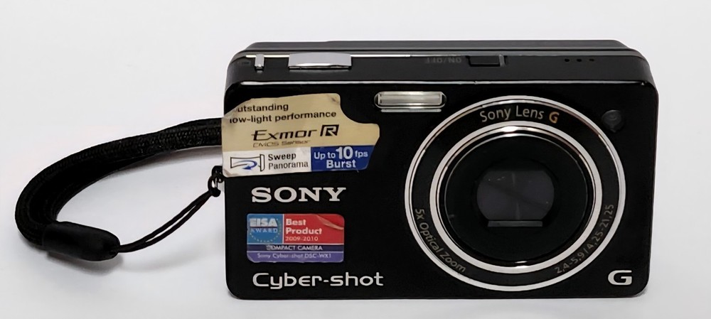 Sony Cyber-Shot DSC-WX1 10.2MP Digital Camera Black - For Parts or Repair, Non-Working