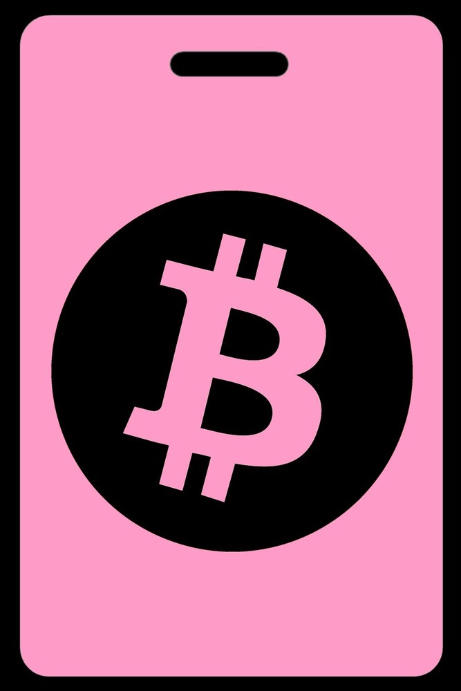 Pink Cryptocurrency Circle Logo Luggage/Bag Tag - Personalized-image