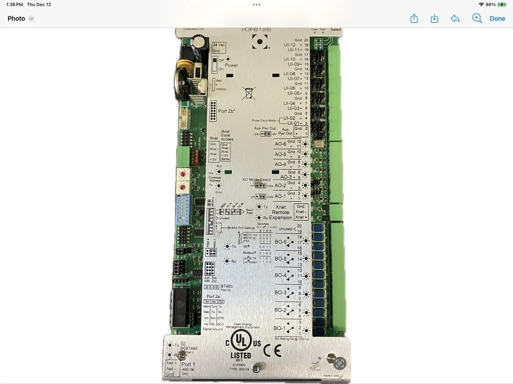 AUTOMATED LOGIC  6126  I/O Flex 6126 Chiller Control Board-image