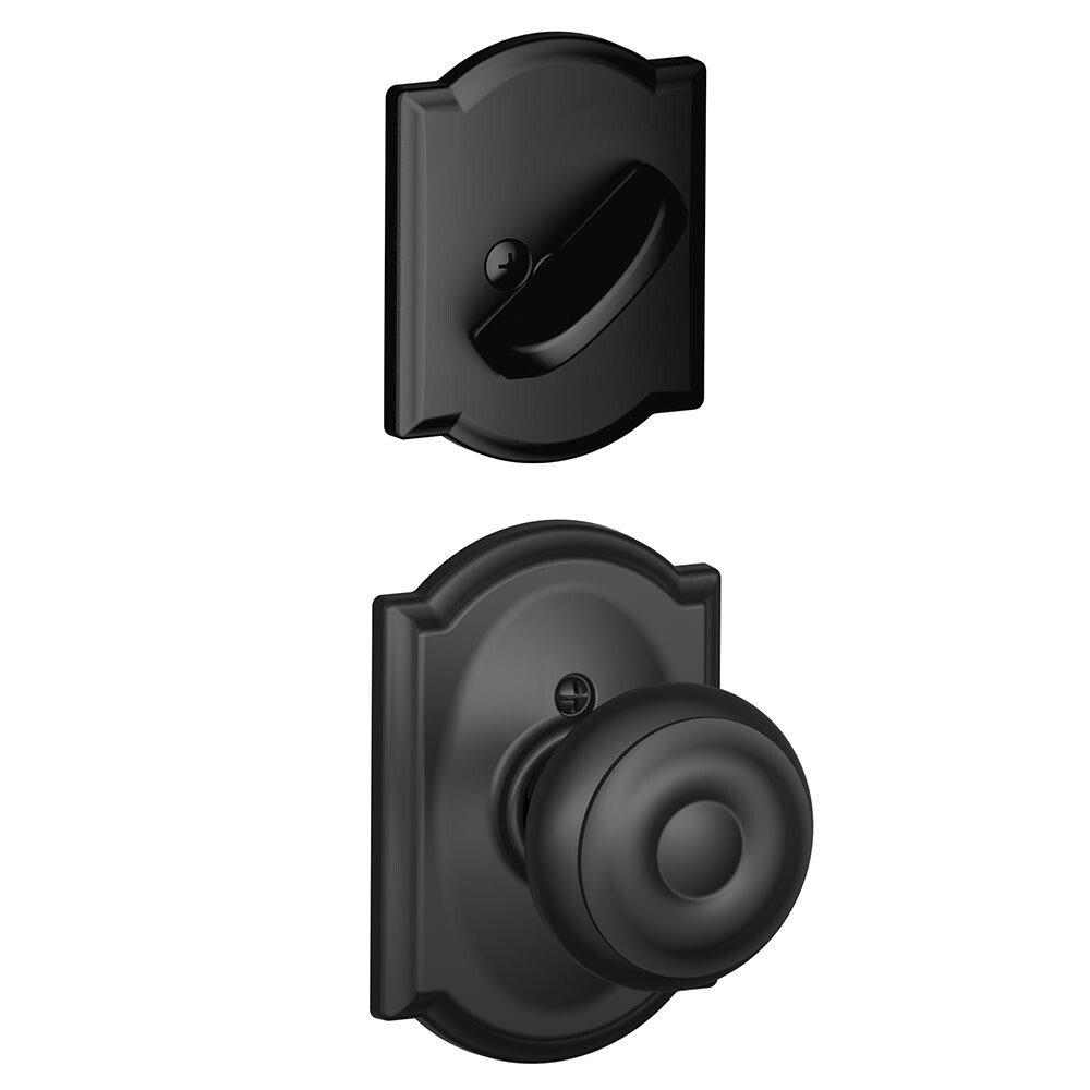Schlage F94-GEO-CAM Georgian One-Sided Dummy Interior Pack - Black