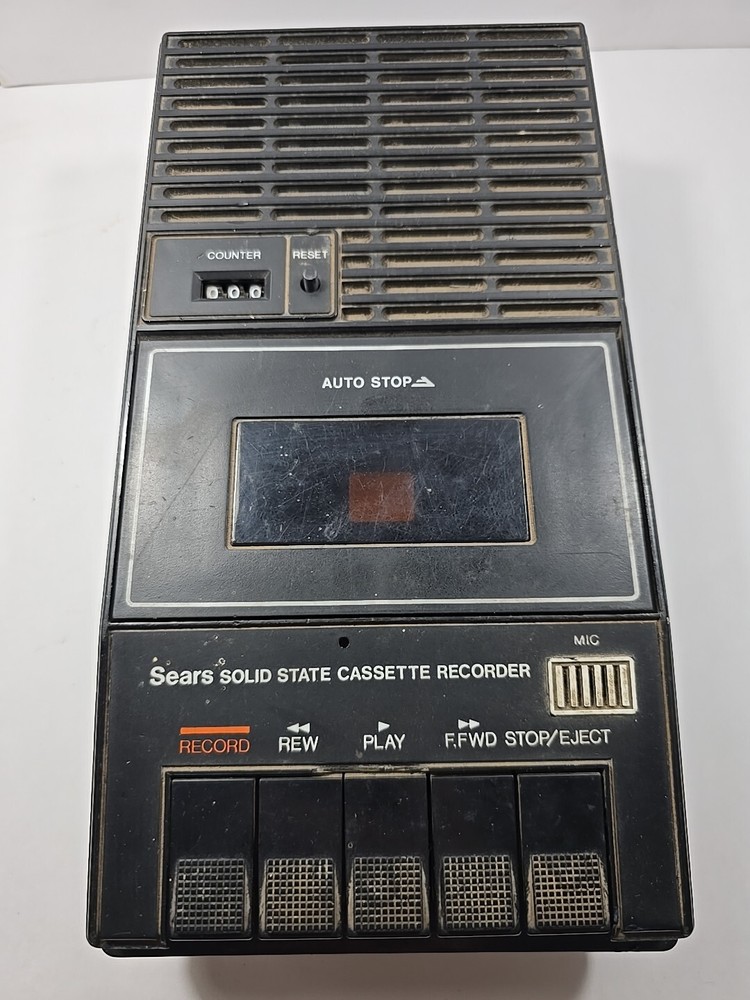 Vintage Sears Solid State Cassette Tape Recorder 799.21617700 READ