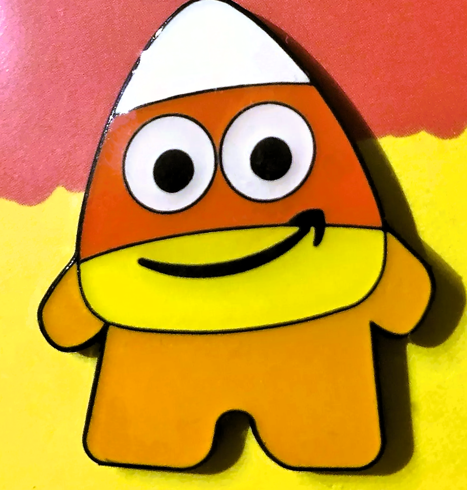 Halloween fall candy corn Amazon Peccy Employee Pin