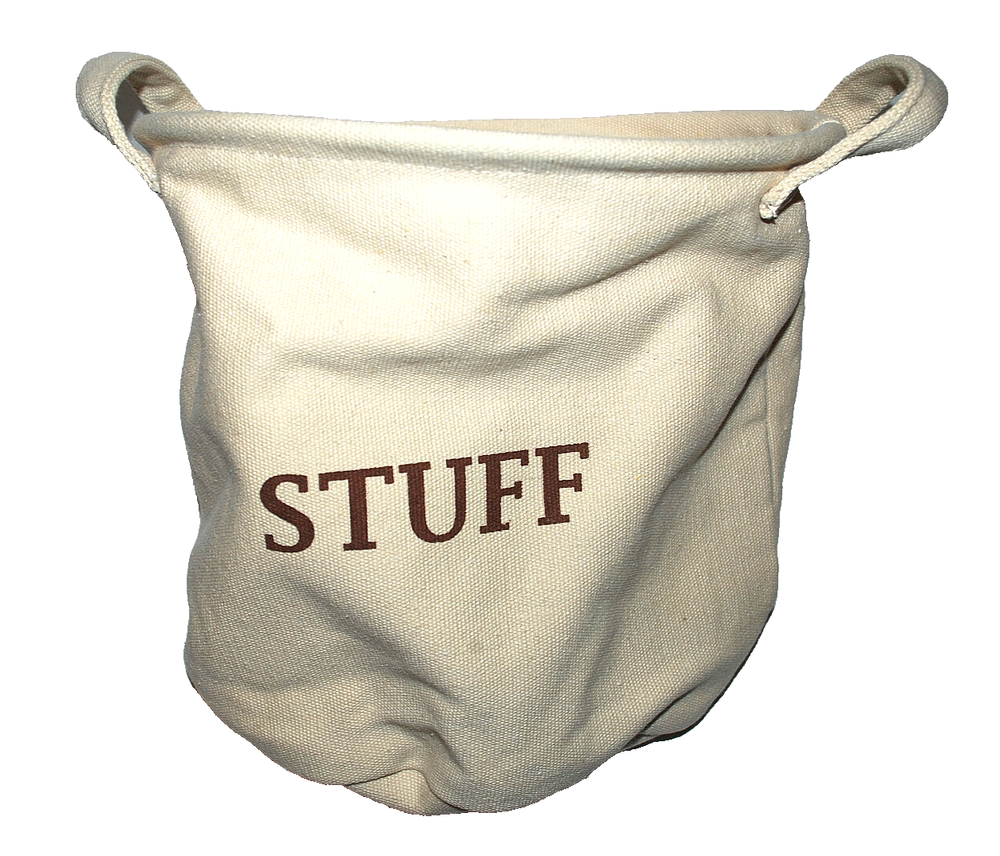 STUFF Utility Canvas Carry Bags With Handles Organizing Storage Totes Lot of 3