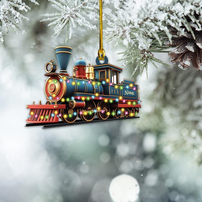 Train Christmas Ornament  Locomotive Christmas Ornament  Railroader Ornament
