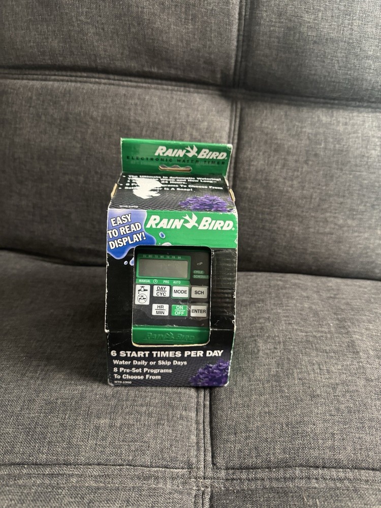 2-Station Rain Bird PC-104 Digital Sprinkler Timer for Lawn Garden Irrigation